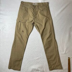 Fjallraven Greenland Jeans Mens 32 Tan G-1000 Outdoor Hiking Pants